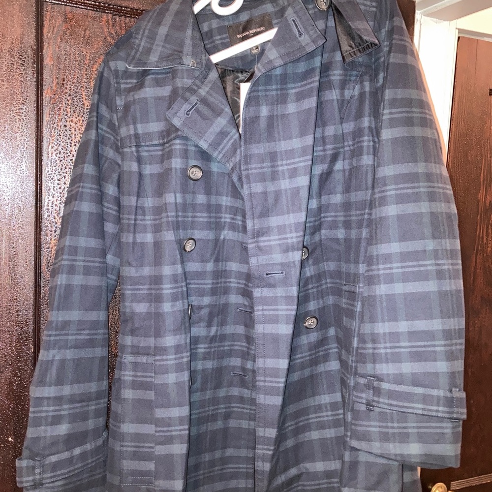 Plaid long jacket